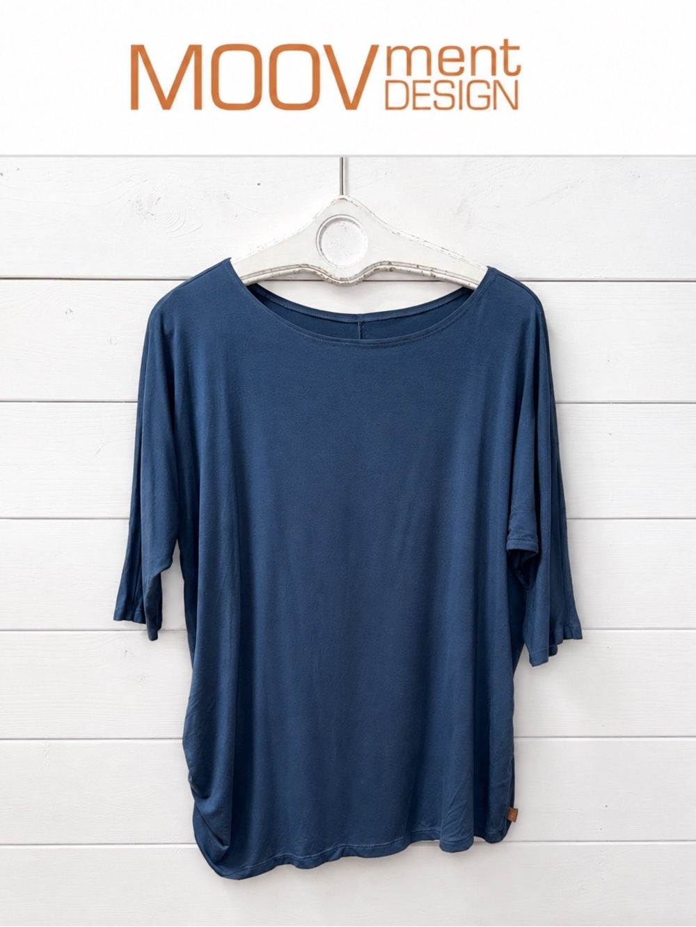 MOOVment Design One-Side Ruched Top – Blue – Size XL